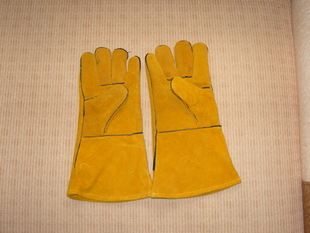 劳保手套批发厂家 电焊防护工作手套 加长加厚牛皮耐磨 劳保用品